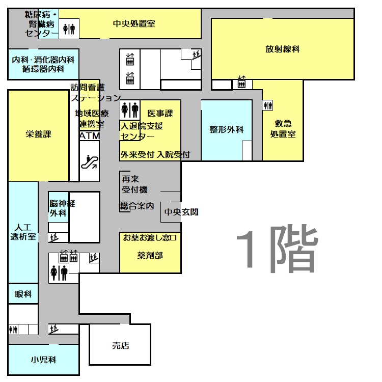 外来1階案内図